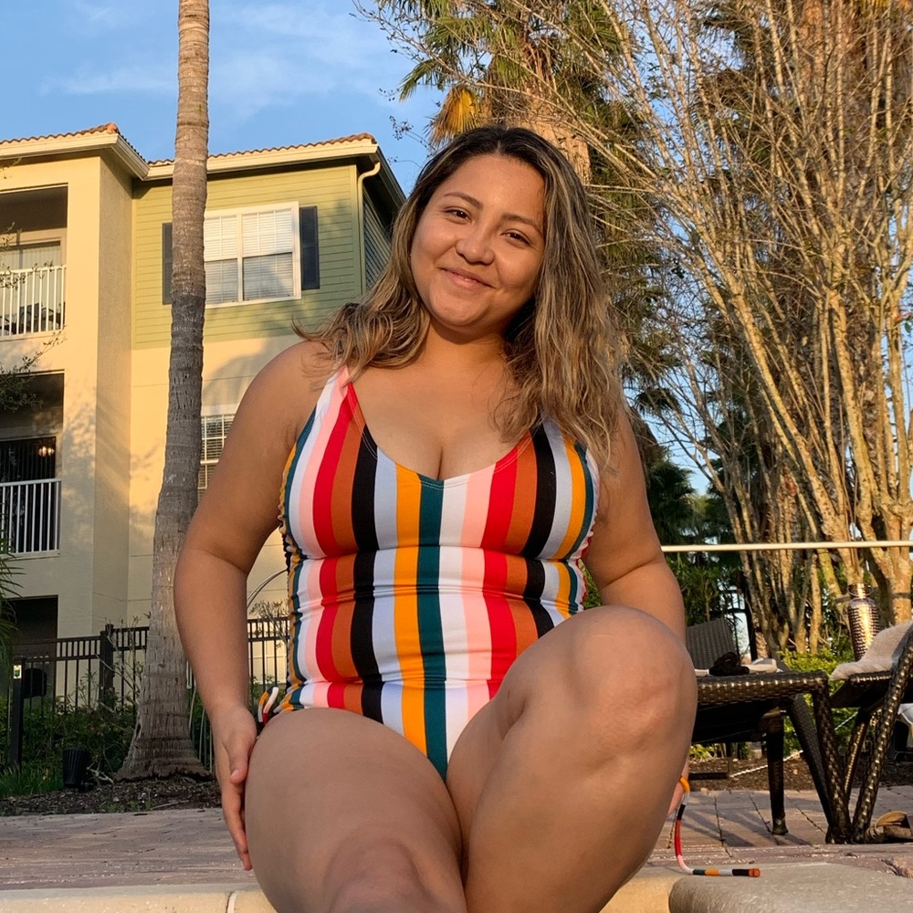 Time and Tru Striped Bathing Suit 🩱